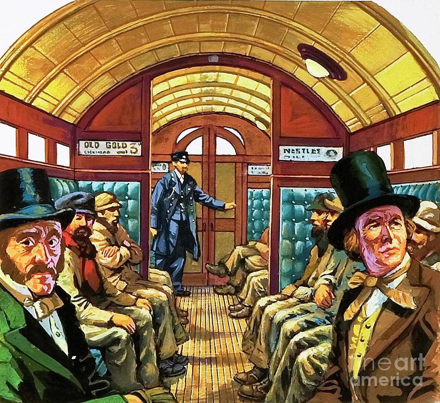 London Underground Carriage Painting by Harry Green