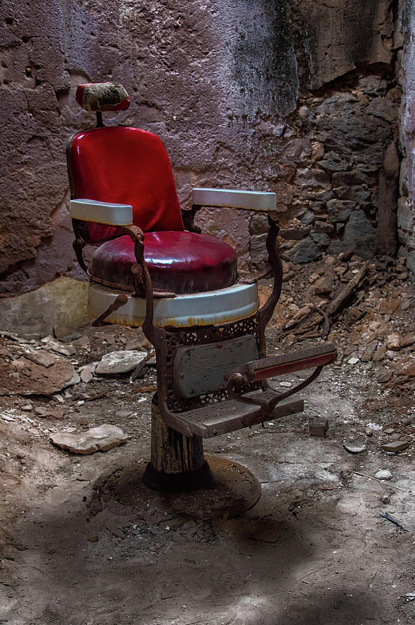 Lone Barber Chair Photograph by Alan Goldberg