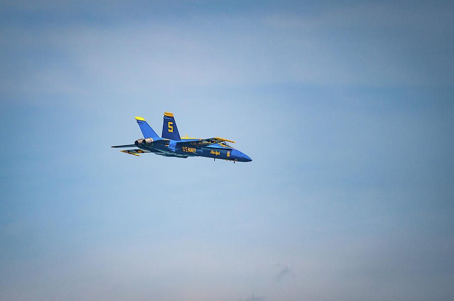 Lone Blue Angel Photograph by Mark Duehmig Lone Blue Angel Photograph by Mark Duehmig