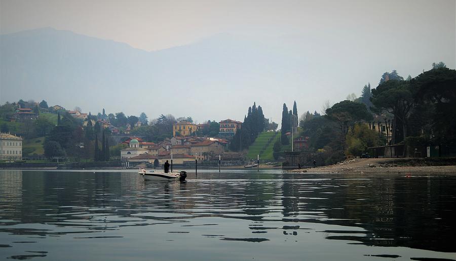Lone Fisherman On Lake Como Photograph