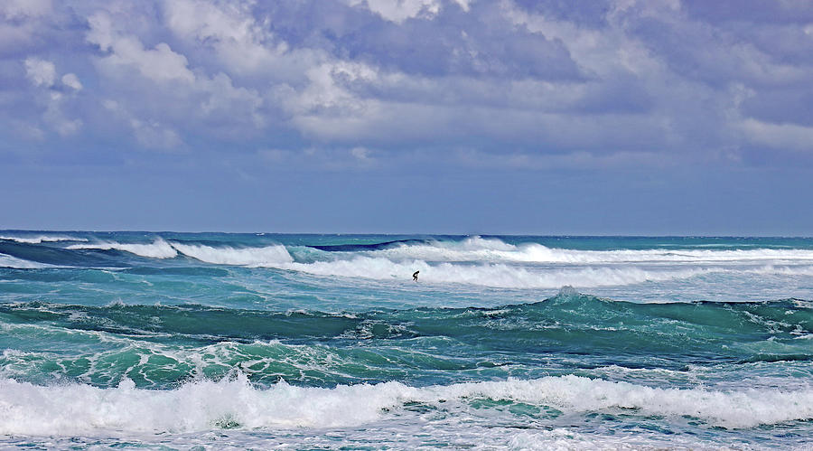 Lone Hawaiian Surfer  Photograph by Allan Levin