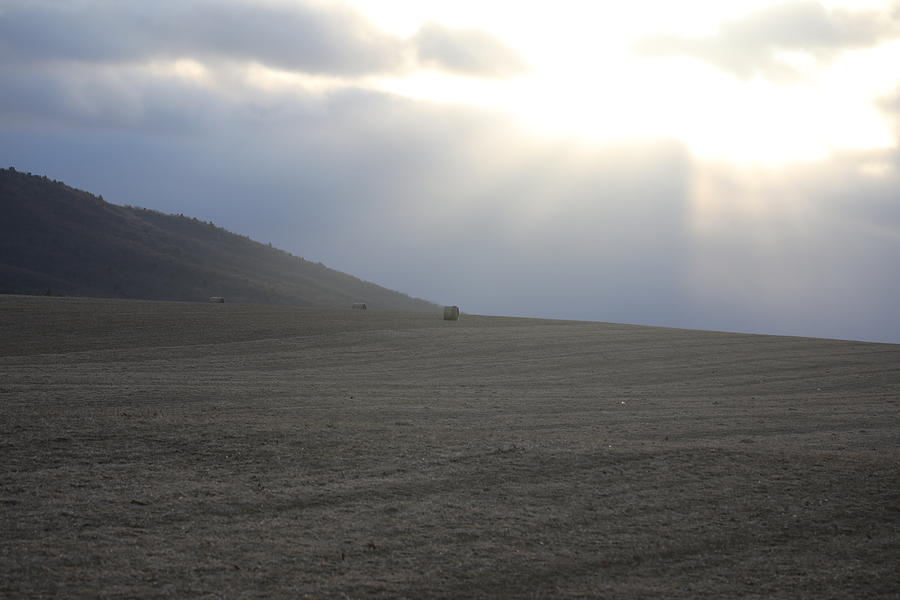 Lone Hay Bale Photograph by Scott Burd