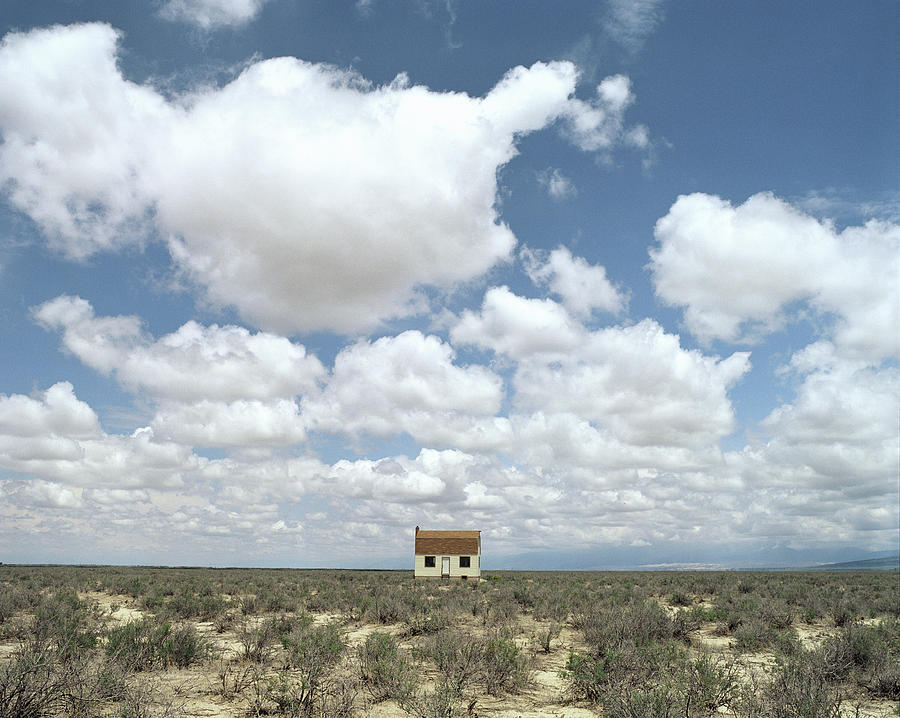 Lone House In Desert Field Photograph by Matthias Clamer