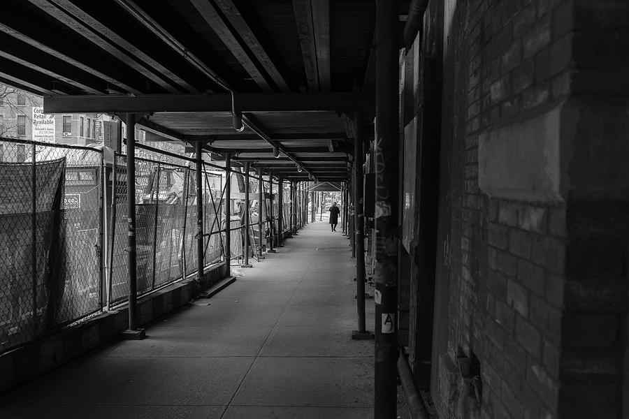 Lone Pedestrian On NYC Sidewalk Photograph by Doug Ash