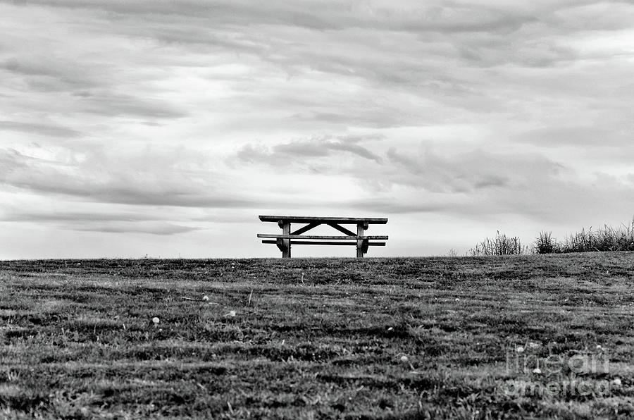 Lone Picnic Table Photograph by Elaine Manley