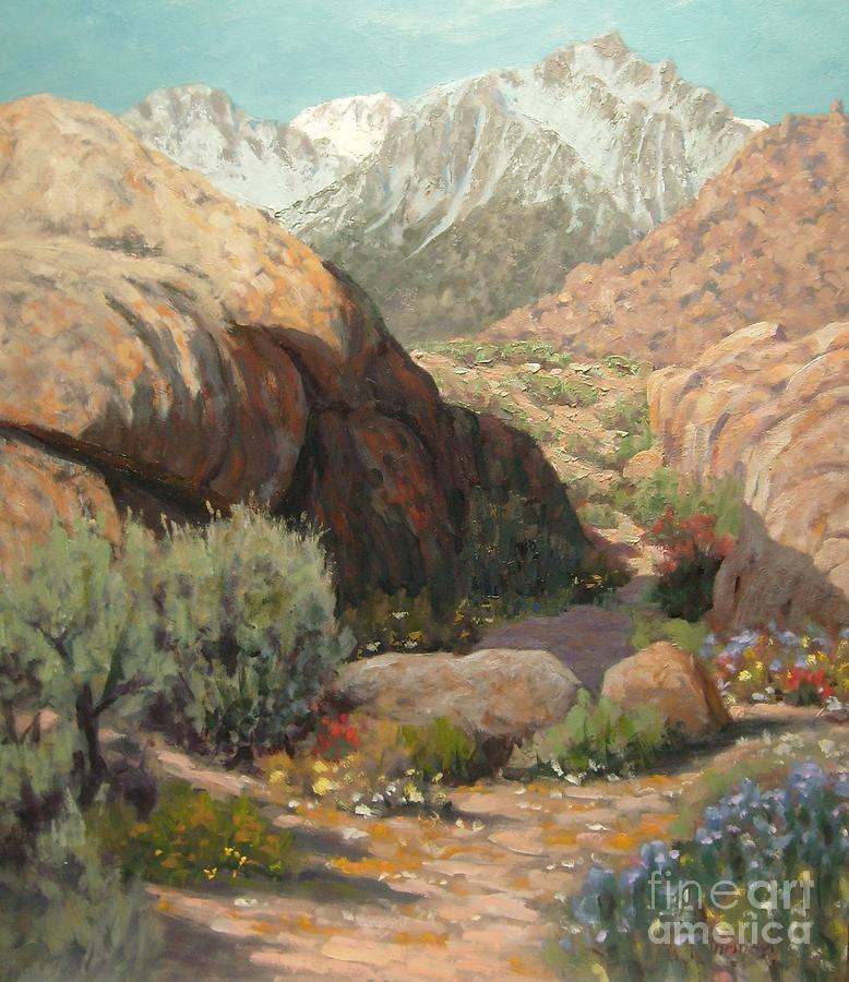 Lone PIne Peak Painting by James H Toenjes