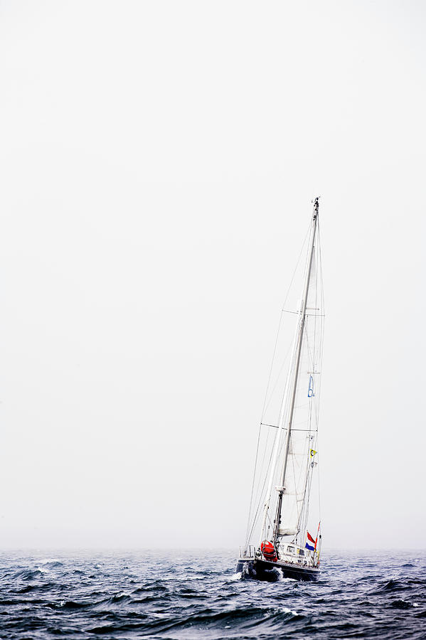 Lone Sailboat Photograph by Magnusson, Roine