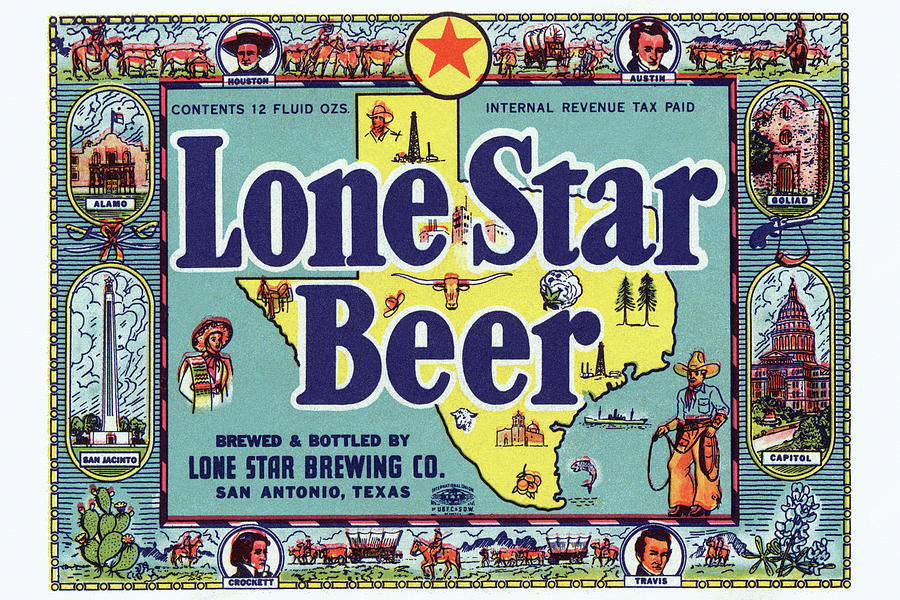 Lone Star Beer Painting by Unknown