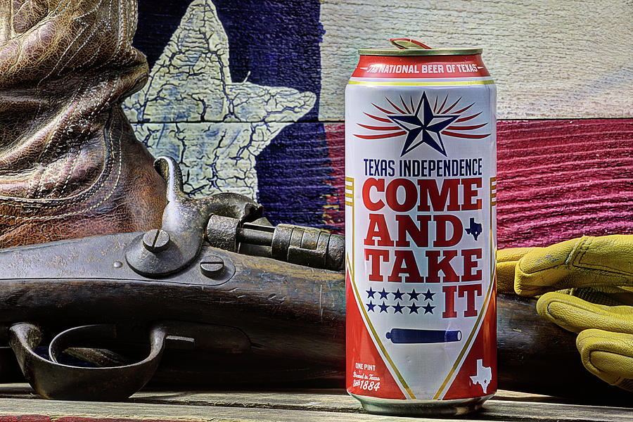 Beer Photograph - Lone Star Come and Take it Can by JC Findley