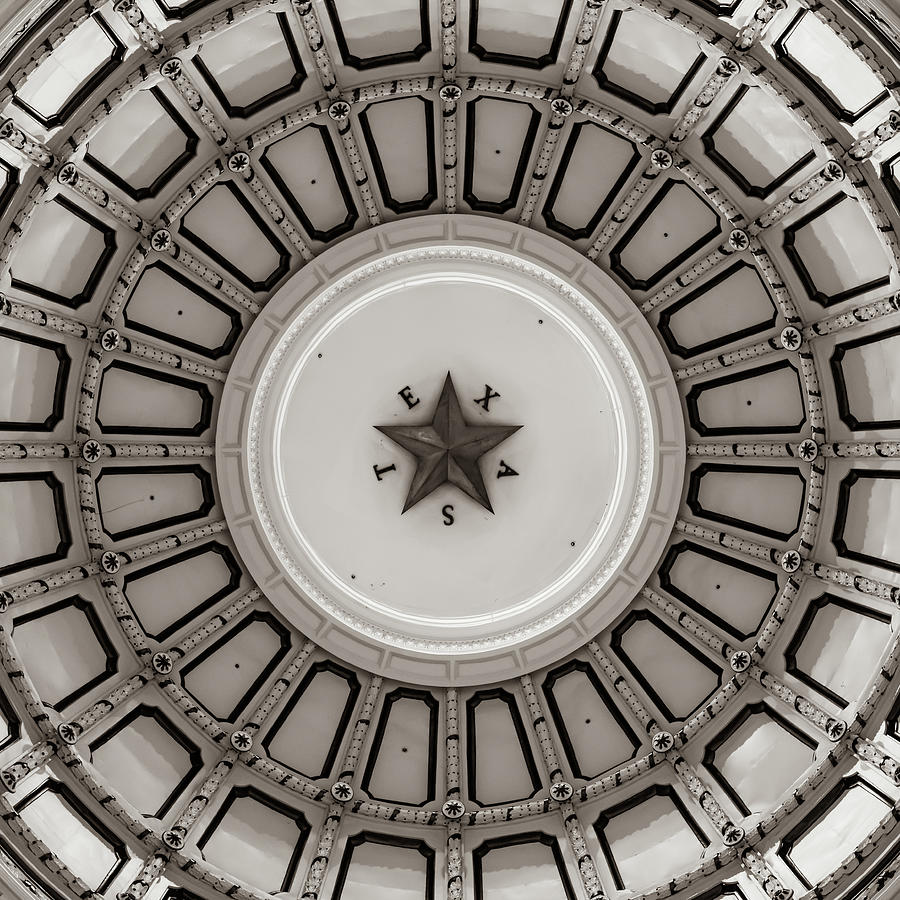 Lone Star State Capitol Dome Architecture - Austin Texas Photograph by Gregory Ballos