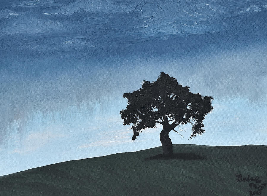 Lone Tree Painting by Gabrielle Munoz
