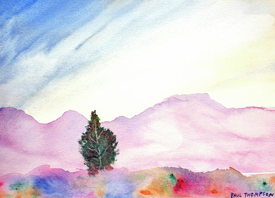 Lone Tree in a Valley - Abstract by Paul Thompson Lone Tree in a Valley - Abstract by Paul Thompson
