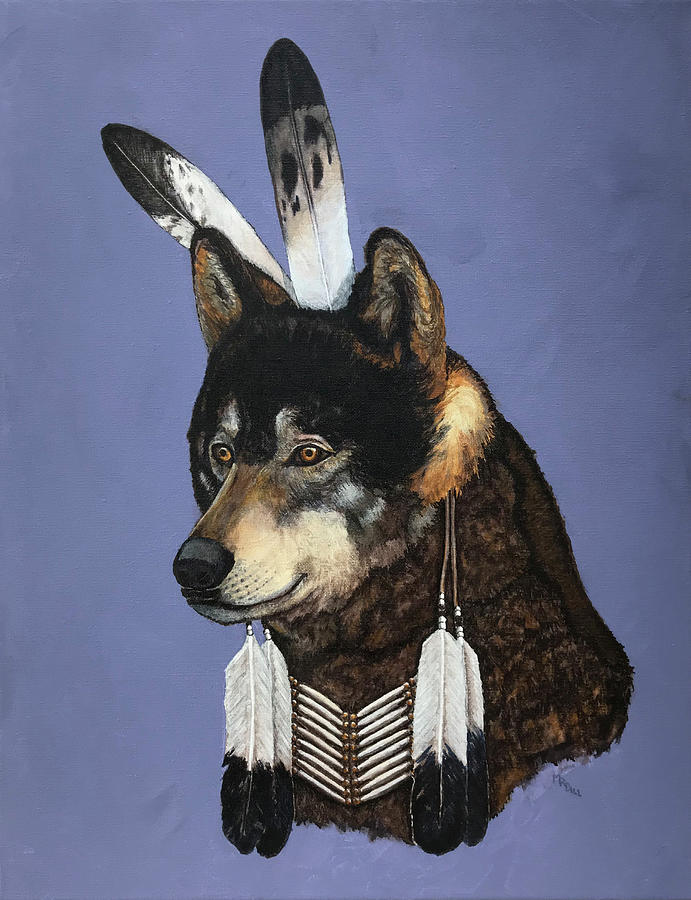 Lone Wolf Painting by Mr Dill