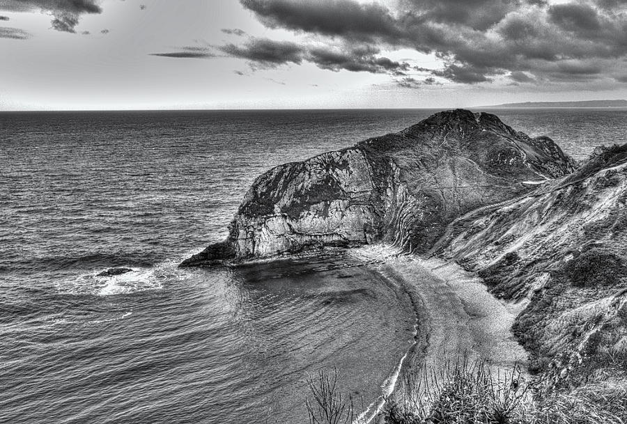 Lonely Cove Monochrome Photograph by Jeff Townsend