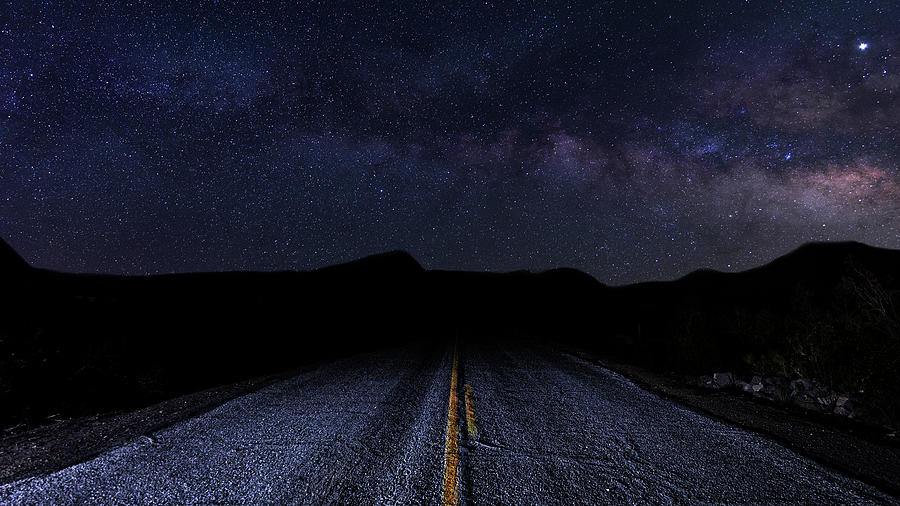 lonely Desert Road on a Starry Desert Night by James Sage lonely Desert Road on a Starry Desert Night by James Sage