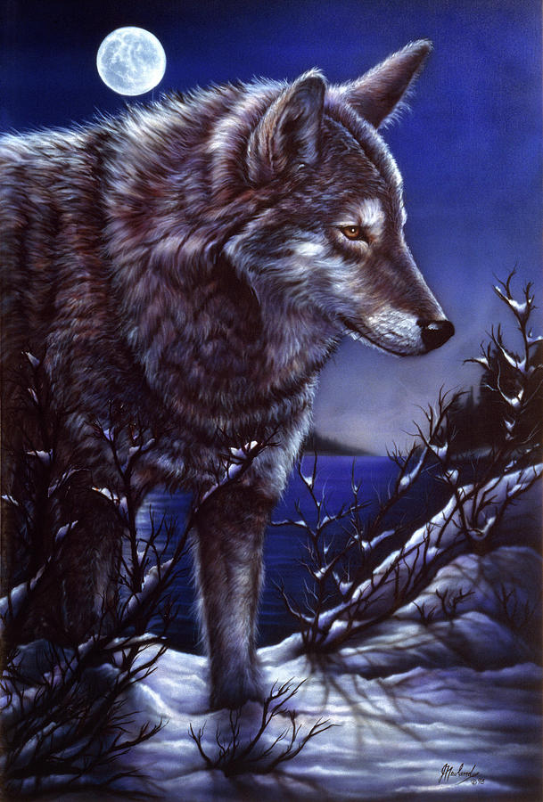 Animal Painting - Lonely One by Jenny Newland