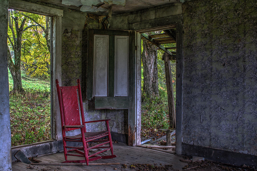 Lonely Red Chair Photograph by Jim Figgins