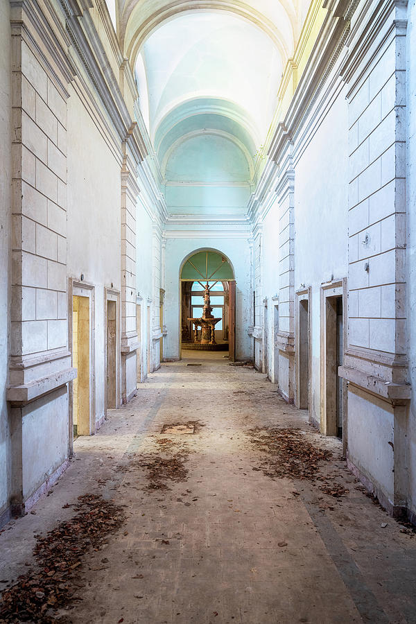 Long and Abandoned Hallway Photograph by Roman Robroek