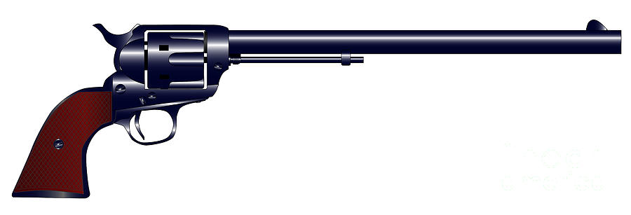 Long Barrel Six Gun Digital Art by Bigalbaloo Stock - Pixels