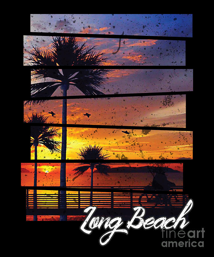 california sunset on the beach