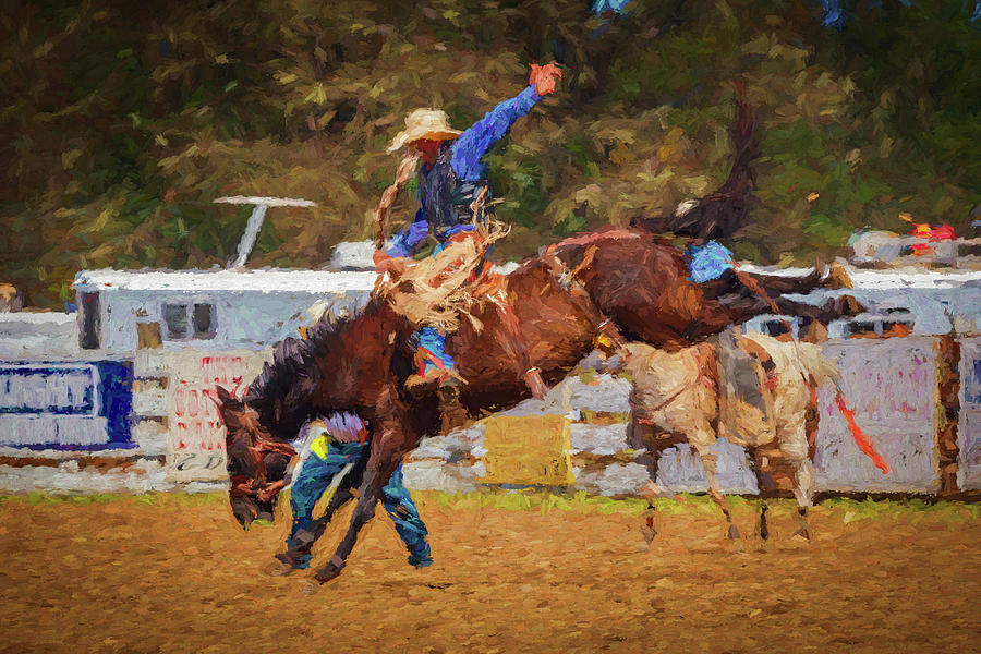 Long beach rodeo 8 Painting by Mike Penney | Fine Art America