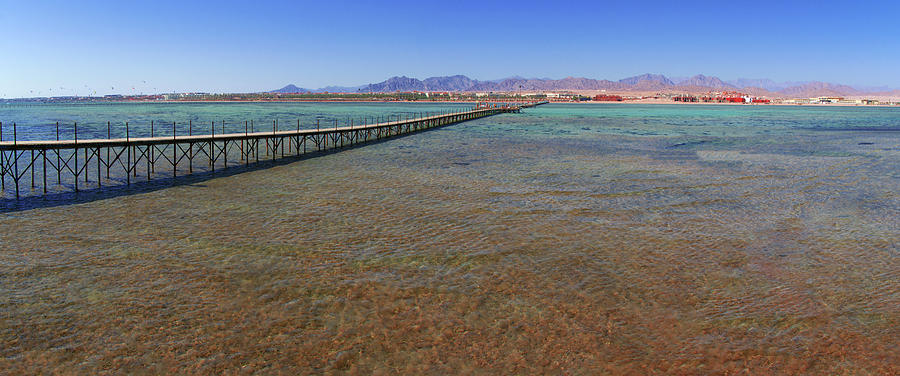 Long jetty in Nabq Bay Photograph by Sun Travels