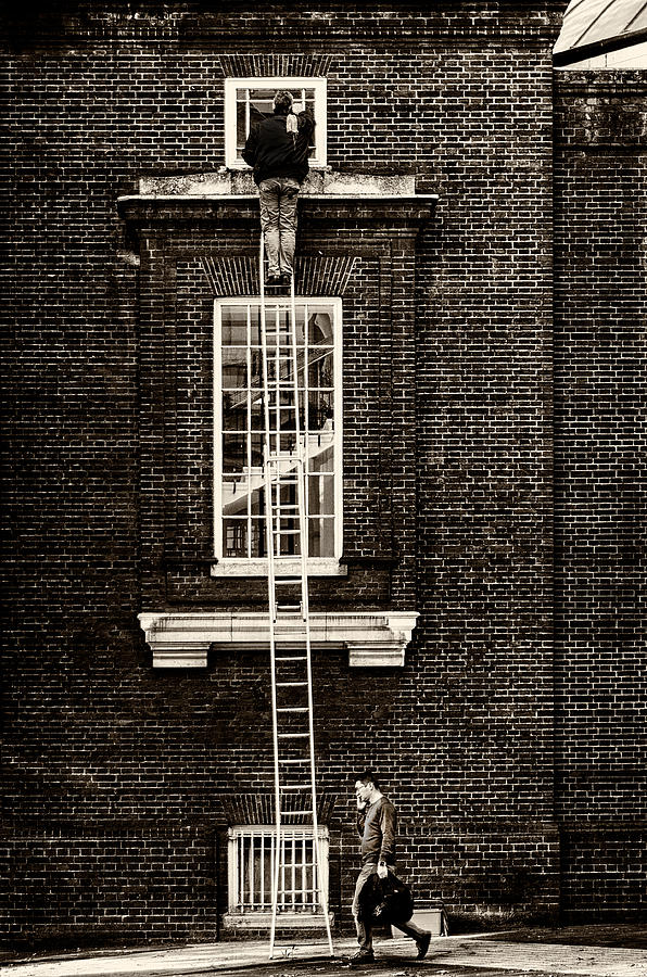 London Photograph - Long Ladder by George Digalakis