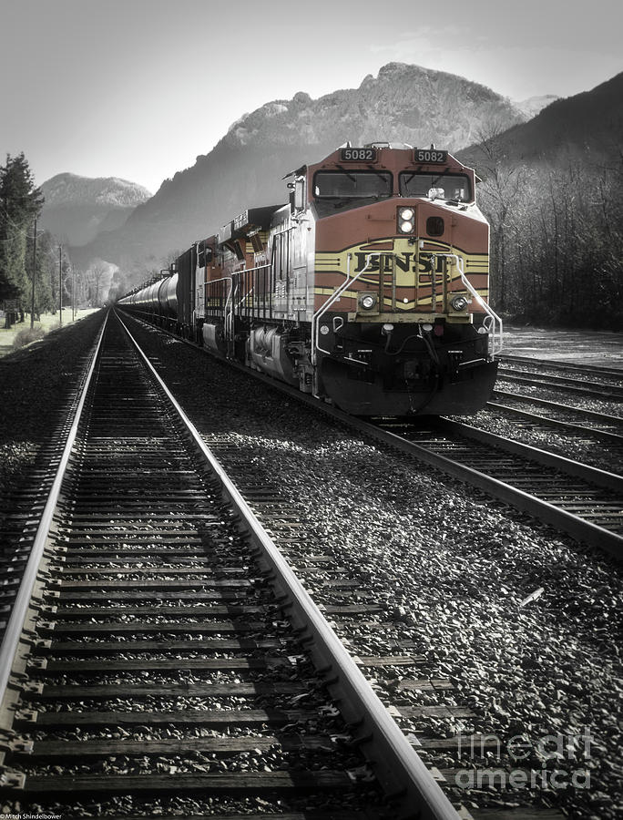 Long Train Photograph by Mitch Shindelbower