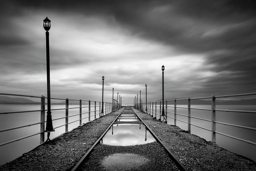 Black And White Photograph - Long Walk by George Digalakis
