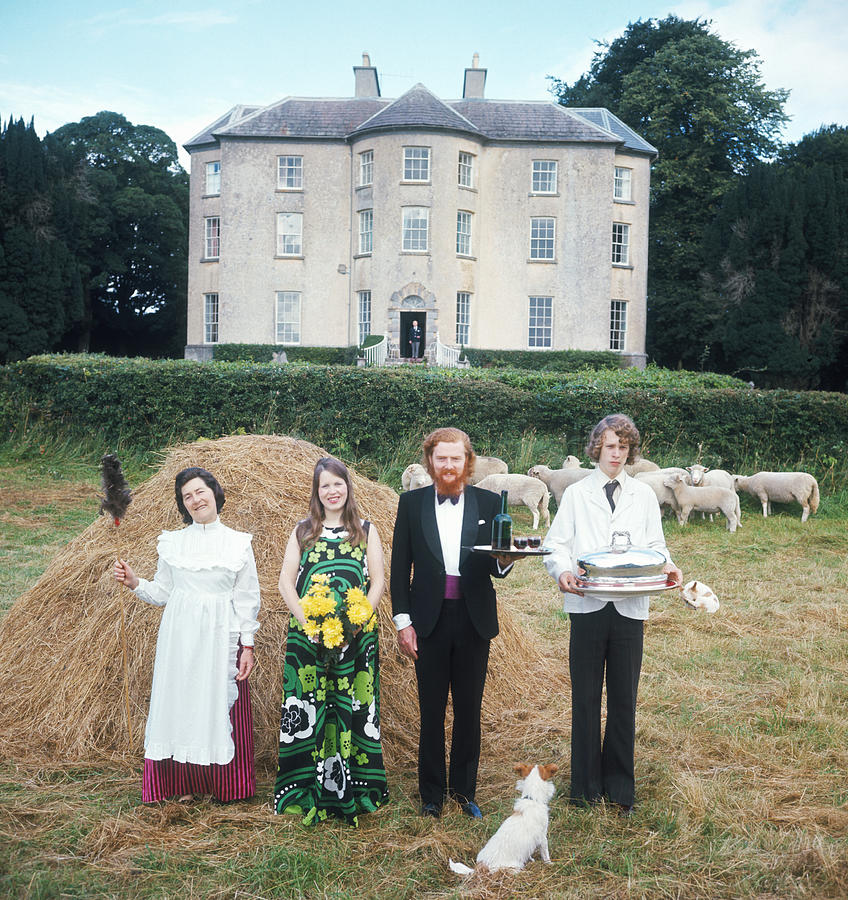 Longfield House And Staff Photograph by Slim Aarons