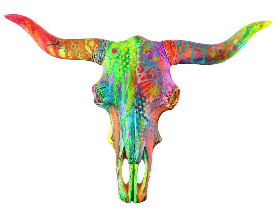 Bull Mixed Media - Longhorn by Dean Russo- Exclusive