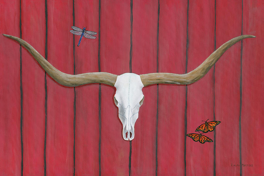 Longhorn Skull Painting