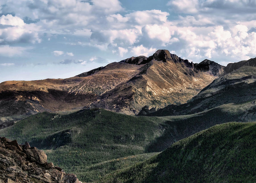 Mountain Photograph - Longs Peak by Jim Hill
