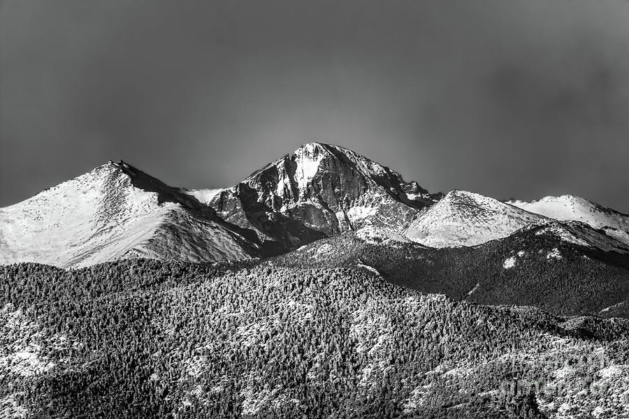 Longs Peak Morning Snow Photograph by Jon Burch Photography