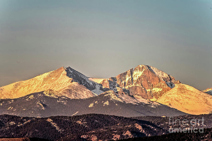 Longs Peak Spring Morning Sun Photograph