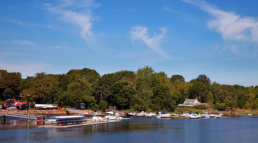 Boat Photograph - Longshore Club Park Marina - Westport, Connecticut by Mountain Dreams