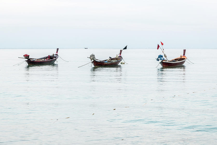 Longtail Boats at Rest by Ian Robert Knight Longtail Boats at Rest by Ian Robert Knight