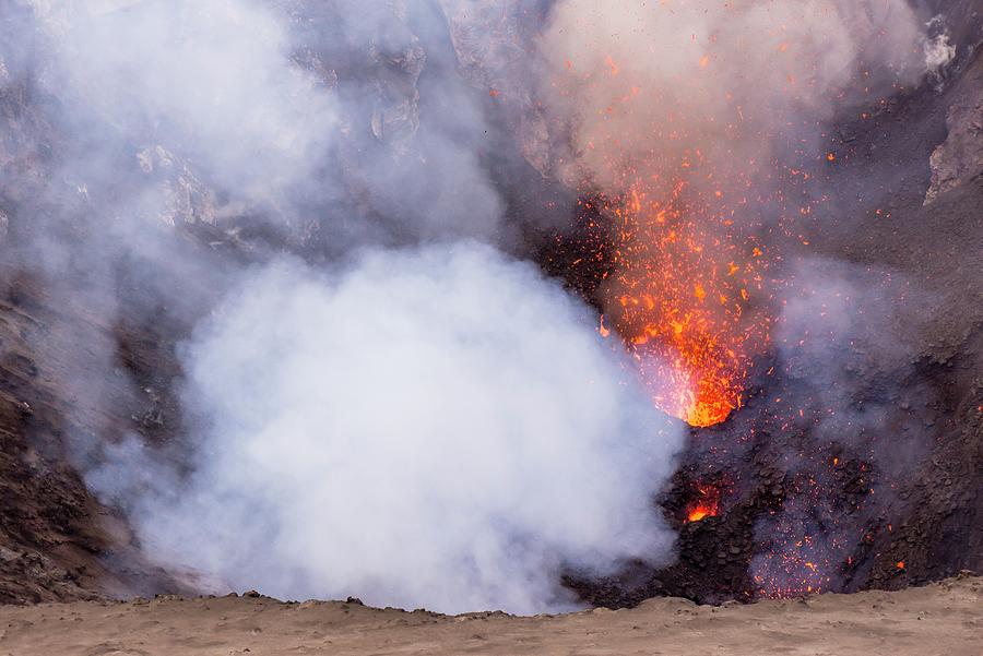 inside an active volcano