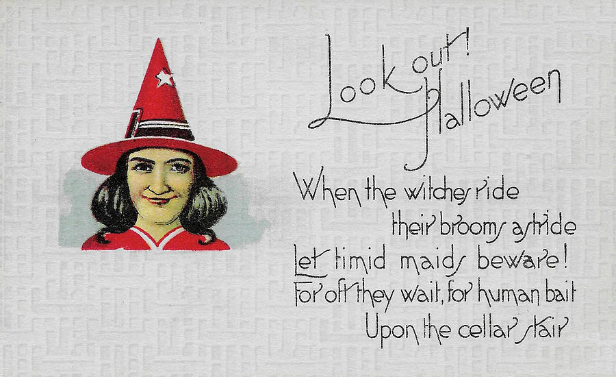 Look out! Halloween Painting by S. Bergman