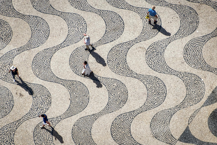 Looking Down From the Monument of the Discoveries - Lisbon  Photograph by Stuart Litoff