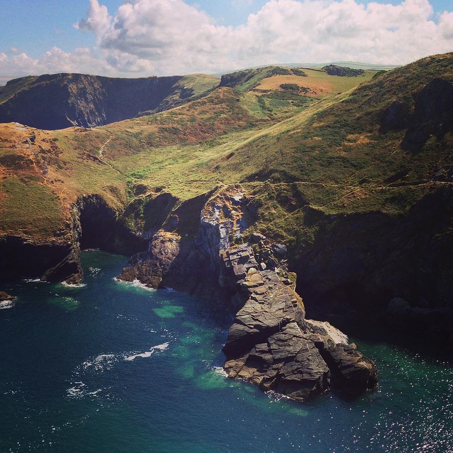 Looking Down On Rugged Coastline Around Photograph by Jodie Griggs