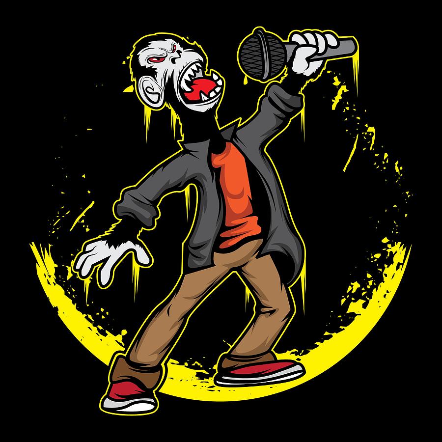 Rhythm Mixed Media - Looking For A Unique Detailed Monkey Tshirtthis One Is The Perfect Tee For You A Singing Monkey by Roland Andres Rhythm Mixed Media - Looking For A Unique Detailed Monkey Tshirtthis One Is The Perfect Tee For You A Singing Monkey by Roland Andres