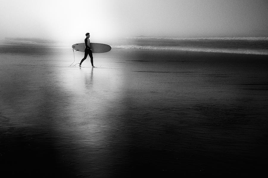 Black And White Photograph - Looking For The Waves by Olavo Azevedo
