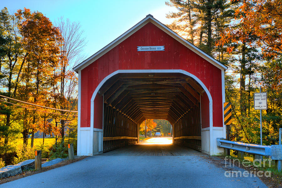 Looking Into The Cresson Covered Bridge Photograph by Adam Jewell