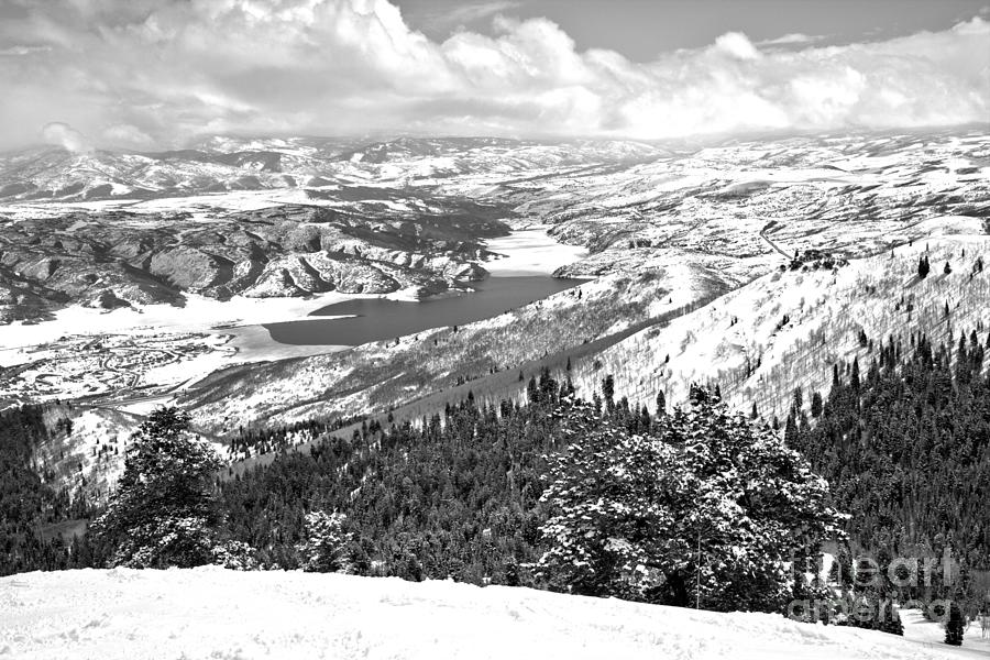 Looking Out From Bald Mountain Black And White Photograph by Adam Jewell