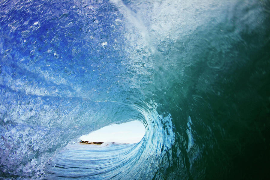 Looking Out From Barrel Of Wave Photograph by Photography By Jack De La Mare. 2012