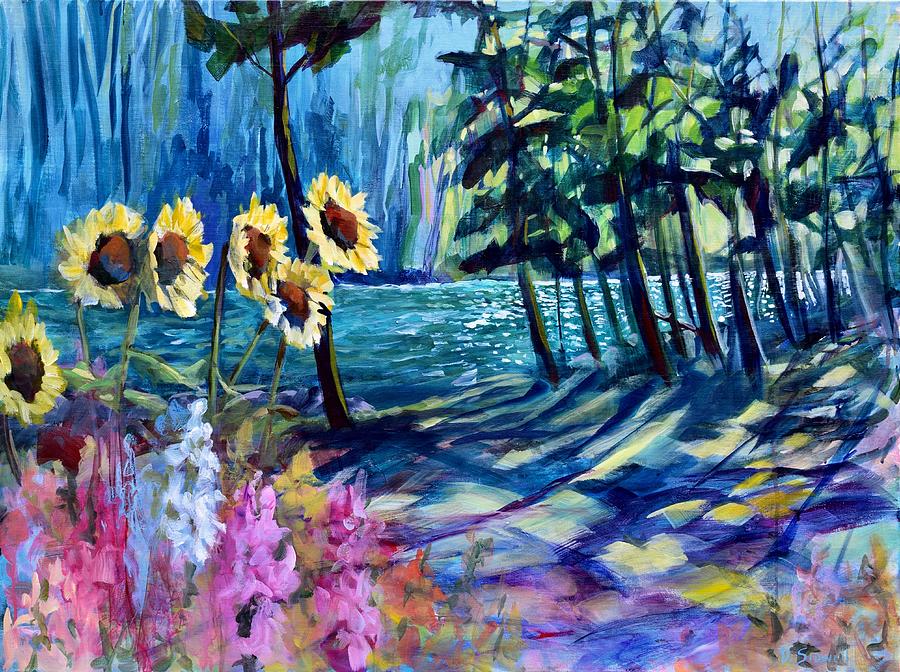 Looking Out My Back Door Painting By Dee Sidwell