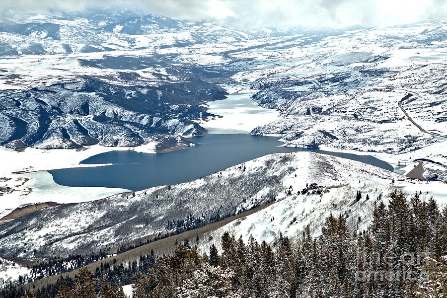 Winter Photograph - Looking Over The Jordanelle Reservoir by Adam Jewell