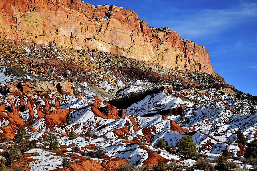 Looking South from Scenic Drive in Capitol Reef NP Photograph by Ray Mathis