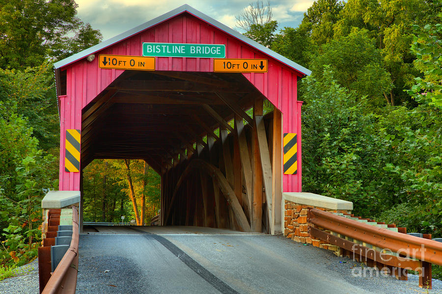 Looking Through The Bistline Covered Bridge Photograph by Adam Jewell